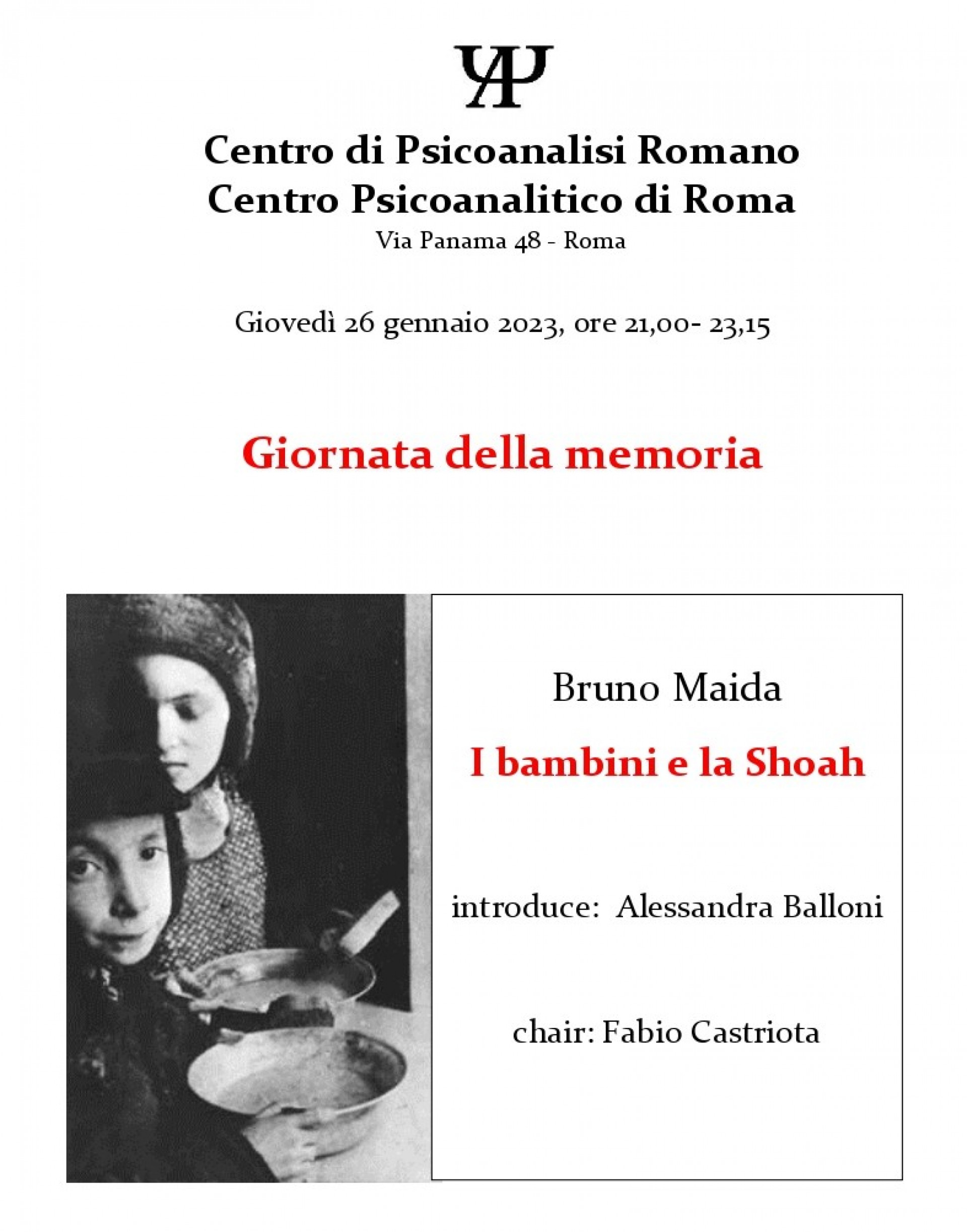 Giornata della memoria. I bambini e la shoah. - Centro Psicoanalitico ...