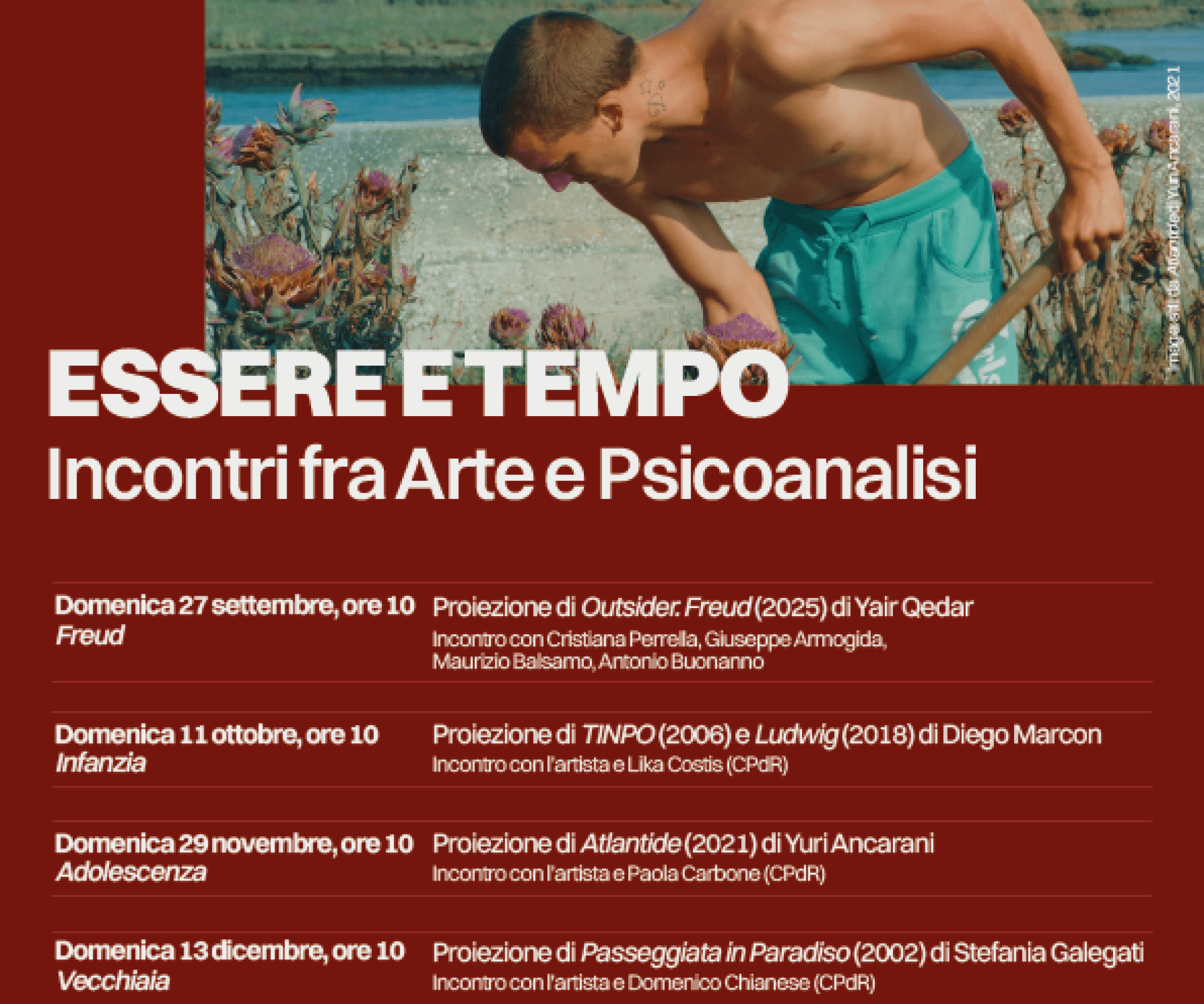 Ciclo Essere e tempo. Incontri al Macro fra Arte e Psicoanalisi : 27.09 / 11.10 / 29.11 / 13.12.2026
